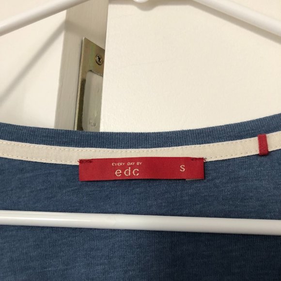 Edc by Esprit long sleeve blue t-shirt - Picture 2 of 2